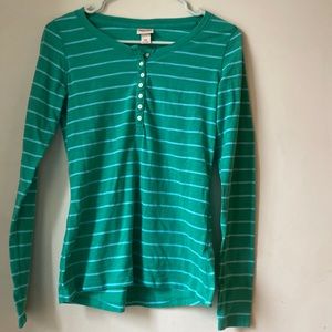 Ladies Long-sleeve Henley T
